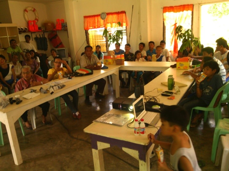 With the participants